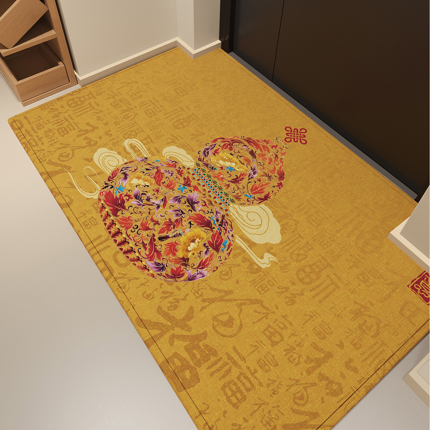马年黄色地垫入户门垫2026新款新年玄关进门室外脚垫防滑可裁剪,居家布艺,入户地垫,淘宝优惠券,粉丝福利购,淘宝优惠卷