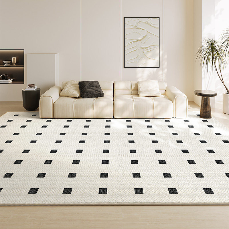 法式地毯客厅2025新款免洗可擦奶油风轻奢高级地垫卧室床边地毯