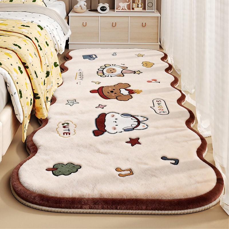 儿童地毯卧室客厅2026新款床边毯高级感免洗可擦毛毯地垫房间加厚