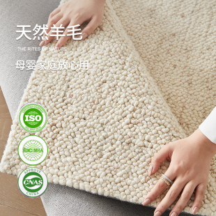 免洗可擦家用轻奢高级感茶几毯卧室床边地垫 羊毛地毯客厅2024新款
