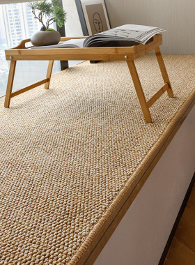 仿剑麻黄麻日式飘窗垫定做落地窗榻榻米阳台窗台垫子定制四季通用