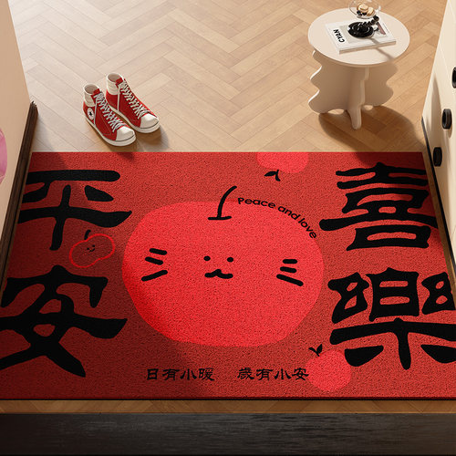 入户门地垫红色丝圈进门脚垫