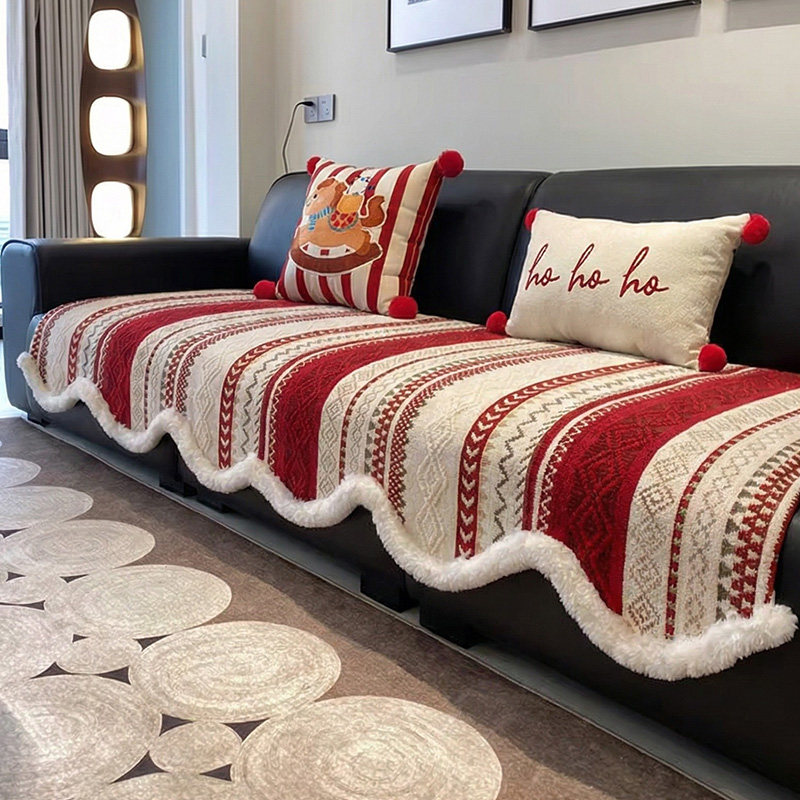 2026新款新年喜庆沙发垫过年氛围感红色坐垫高级感防滑防猫抓盖布,居家布艺,沙发垫,淘宝优惠券,粉丝福利购,淘宝优惠卷