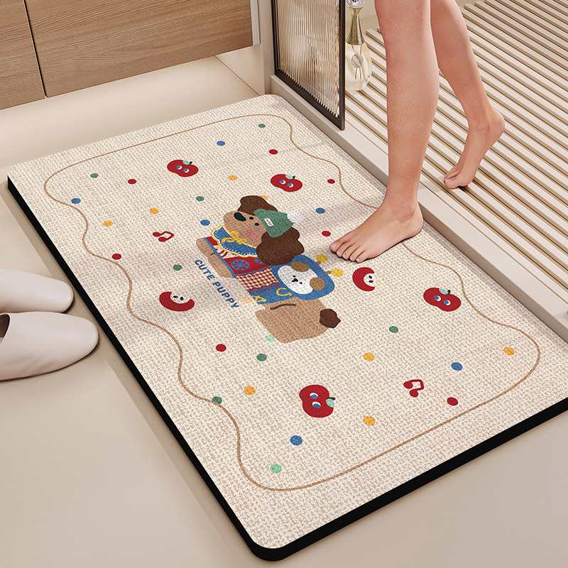 卫生间家用地垫2026新款浴室硅藻泥吸水速干脚垫厕所防滑耐脏门垫,居家布艺,家用脚垫,淘宝优惠券,粉丝福利购,淘宝优惠卷