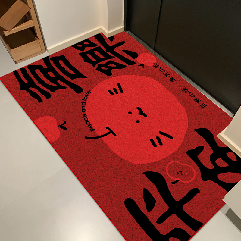 入户门地垫红色丝圈进门脚垫