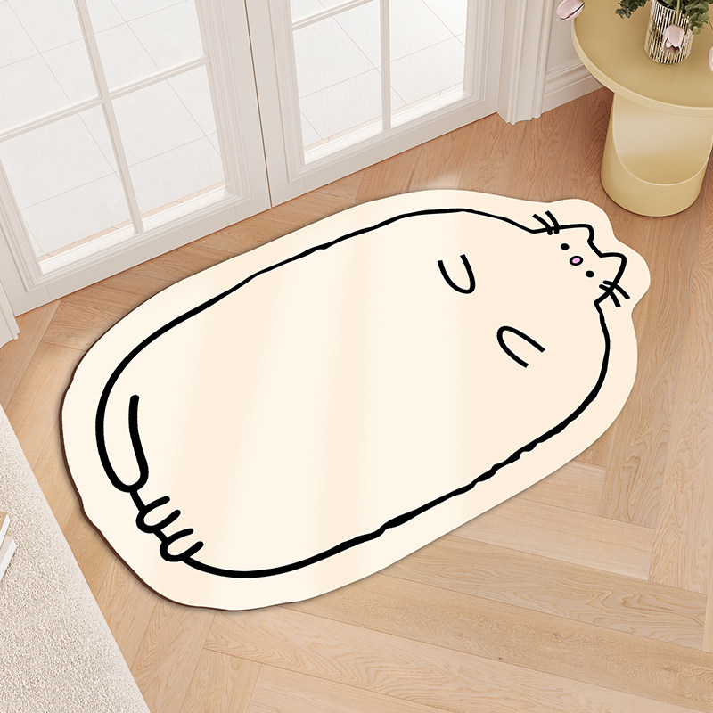 软硅藻泥北欧现代浴室防滑垫可爱卡通家用卫生间吸水地垫卫浴门垫,居家布艺,家用脚垫,淘宝优惠券,粉丝福利购,淘宝优惠卷