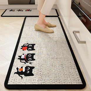 厨房地垫吸水防滑防油可擦免洗耐脏脚垫入户门垫进门门口地毯家用
