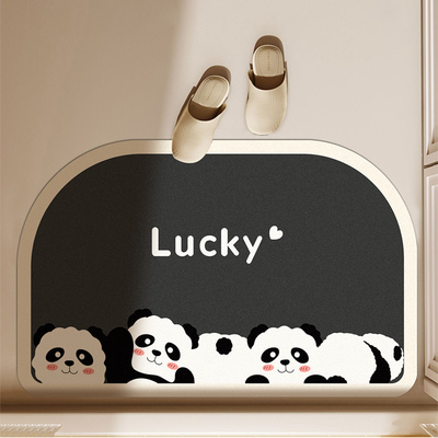 硅藻泥吸水垫软垫可爱卡通动物脚垫子卫生间门口防滑浴室吸水地垫