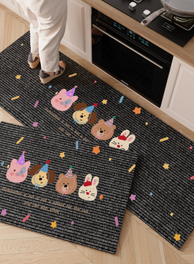 2025新款厨房地垫吸水防滑防油可擦免洗耐脏脚垫入户门垫进门地毯