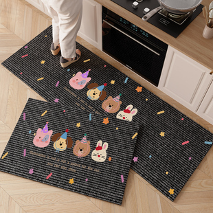 2025新款 厨房地垫吸水防滑防油可擦免洗耐脏脚垫入户门垫进门地毯