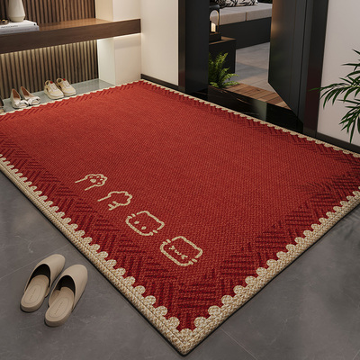 豪宅新年红色入户地垫