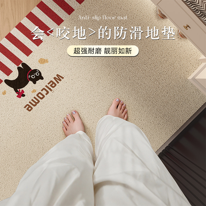 门口进门入户地垫门垫卡通门外防滑脚垫猫咪宠物专用入门地毯垫子,居家布艺,入户地垫,淘宝优惠券,粉丝福利购,淘宝优惠卷