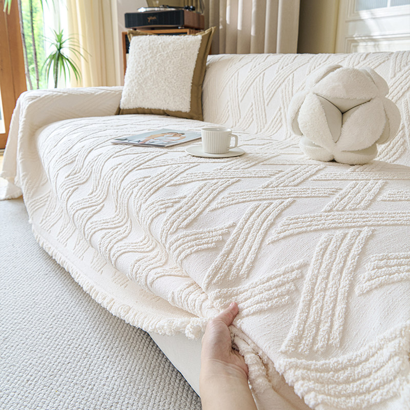 2026新款防滑沙发盖布巾奶油风四季通用轻奢高级感防猫抓沙发套罩,居家布艺,沙发垫,淘宝优惠券,粉丝福利购,淘宝优惠卷