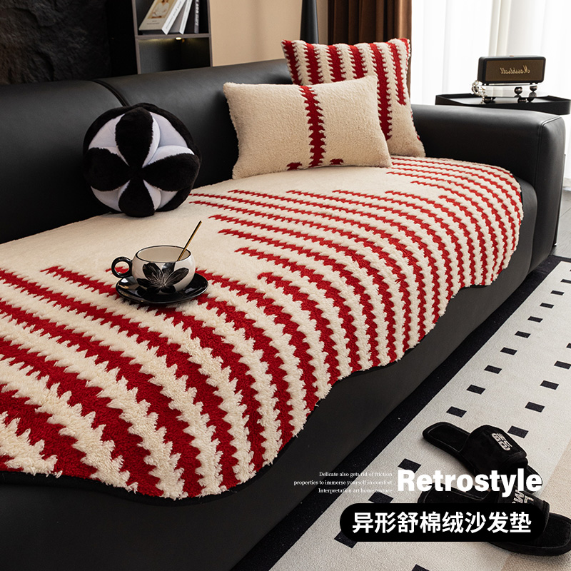 高级感红色喜庆沙发垫