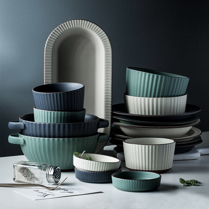 Instant set household tableware set combination light luxury dishes