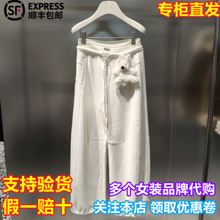 REVAN/芮范国内代购2025冬新时尚百搭纯色松紧腰休闲裤L91301334