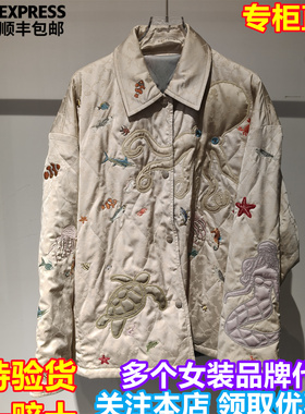 UOOYAA/乌丫国内代购2025年冬季新两穿衬衫式棉服UY25442A134180