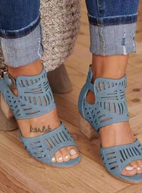Women Sandals High Heel 2020 Summer Sandals Plus Size 42 43