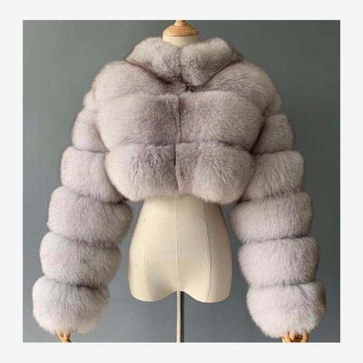 欧美短皮草外套女шуб