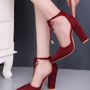 heeled shoes with Large high women thick size