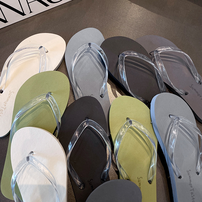 ins潮人字拖女简约外穿防滑平底