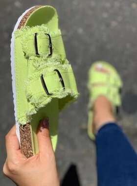 2024 summer ladies flat sandals women shoes 平底拖鞋 size43