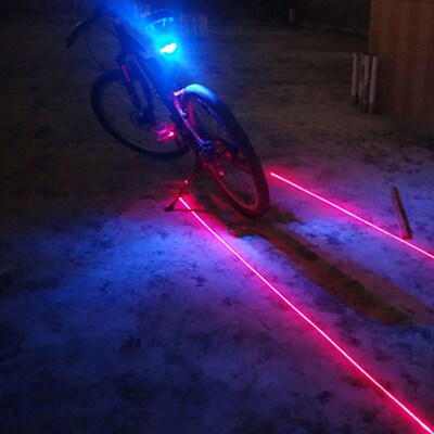 5led+2laser bike lights new waterproof bicycle light rear1