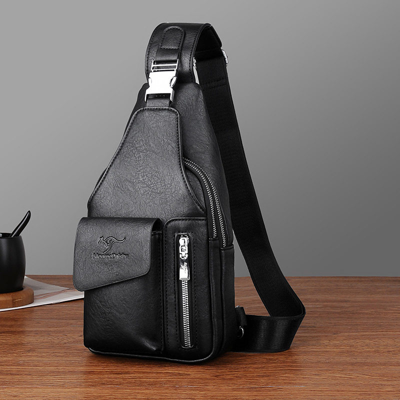 男士胸包单肩斜挎包多功能大容量休闲背包黑色棕色,箱包皮具/热销女包/男包,男士包袋,淘宝优惠券,粉丝福利购,淘宝优惠卷