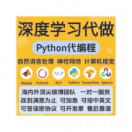 Python代编程深度学习神经网络算法代做跑代码指导编写调试接单