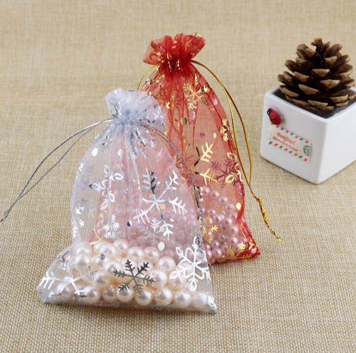 100pcs organza jewelry packing pouch gift bags christmas