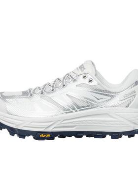 代购Hoka OneOne女士越野跑鞋透气性轻量化缓震性能防滑耐磨白色