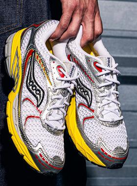 代购Saucony PROGRID RIDE 1索康尼复古Y2K风金属拼色男女跑步鞋