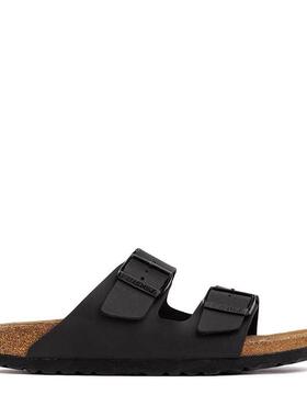 代购Birkenstock女士凉鞋透气吸汗轻便减震双扣带黑色