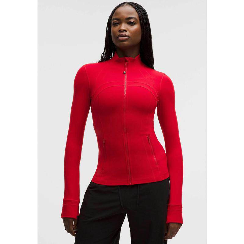 海外代购lululemon/露露乐蒙女士瑜伽外套拇指孔拉链口袋修身