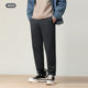 超舒服抗寒加绒加厚460克男女细绒亲肤宽松休闲卫裤 W25SS冬季 新款