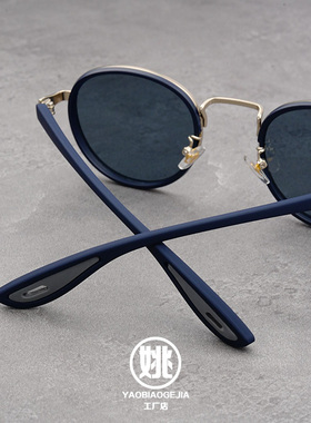 W阿雷同款 痞帅复古金边圆形太阳眼镜个性嘻哈街拍凹造型男女墨镜