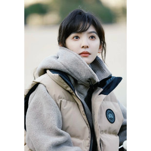 S章若楠同款 加厚双面密织绒不掉毛大帽子冬季男女保暖摇粒绒外套