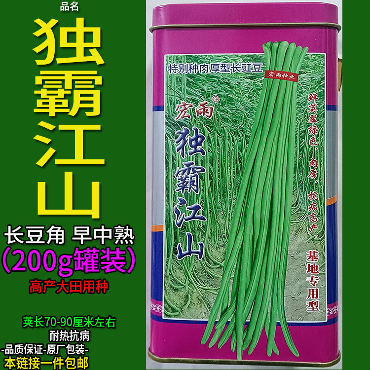 独霸江山200g高产大田用种长豆角蔬菜种子孑籽豇带豆春夏秋泡酸菜