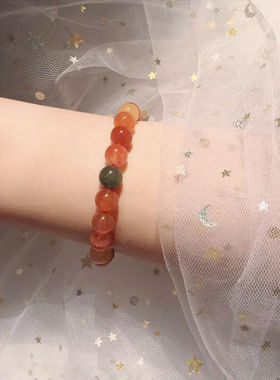 建禄福禄寿玛瑙手链女生复古手串女水晶玉石跨年新年礼物送女友福