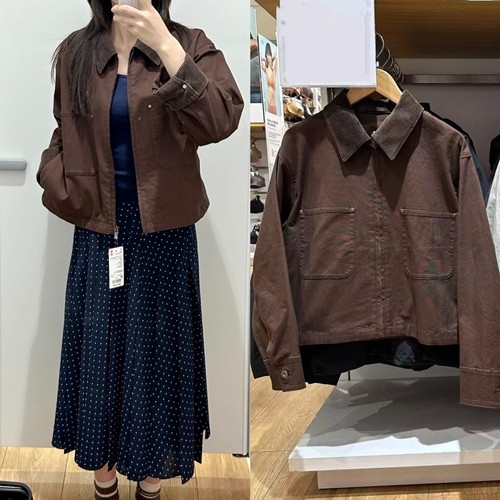 2026款男装女装休闲拉链茄克宽松外套夹克秋冬款E487516/488787