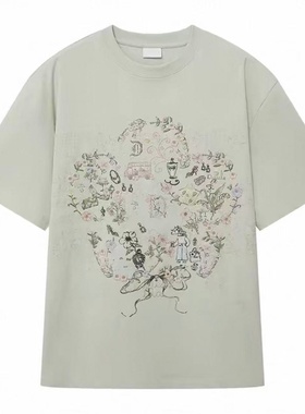 预.售T恤2026年春季全棉纯棉浅绿色短袖T恤2K1BA05