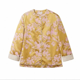 现货薄款棉服2026春季新款新中式圆领宽松外套女3K1HB01