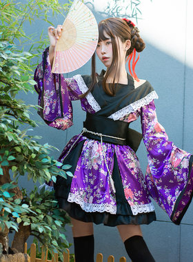 日本女士传统和服正装cosplay摄