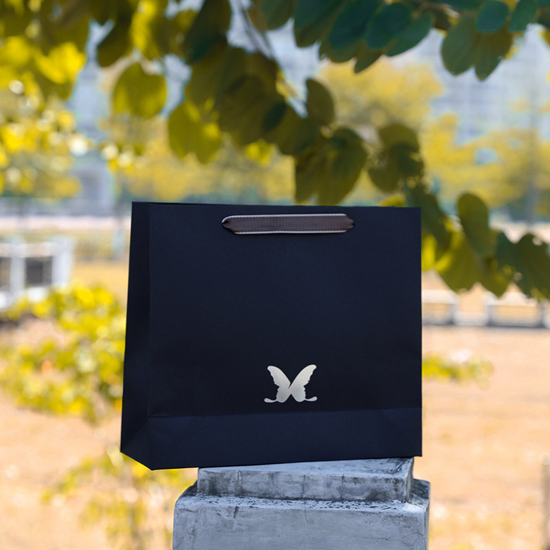 特厚黑卡男士鞋盒袋服装袋礼物袋