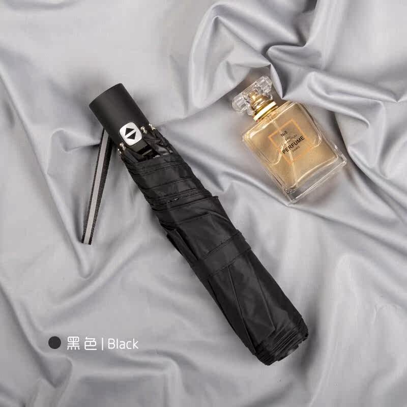 短小便携六骨钢三折全8自动晴雨伞塔夫绸黑胶防晒遮太阳伞男女 黑|ruв категории начало ежедневно, зонтик/дождь/дождь/водостойкость, зонтик - от Buy2taobao.com для оказания профессиональной услуги покупки агента Taobao