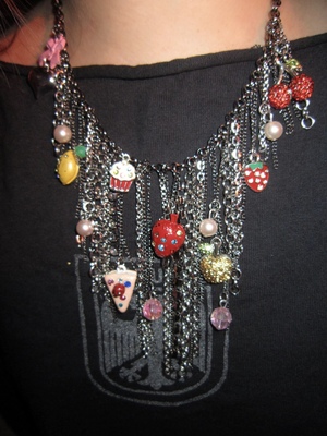 Srrybabe 流苏钻链高级感重工可爱元素百搭合金项链 个性辣妹款