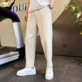 秋季 春秋垂感裤 直筒休闲裤 男裤 子男夏季 宽松大码 男款 阔腿西裤 长裤