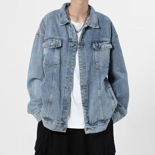 牛仔外套男秋冬复古工装休闲夹克