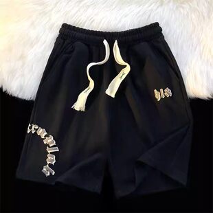 宽松休闲五分裤 男款 加肥加大码 中裤 衩 美式 潮牌沙滩裤 纯棉运动短裤