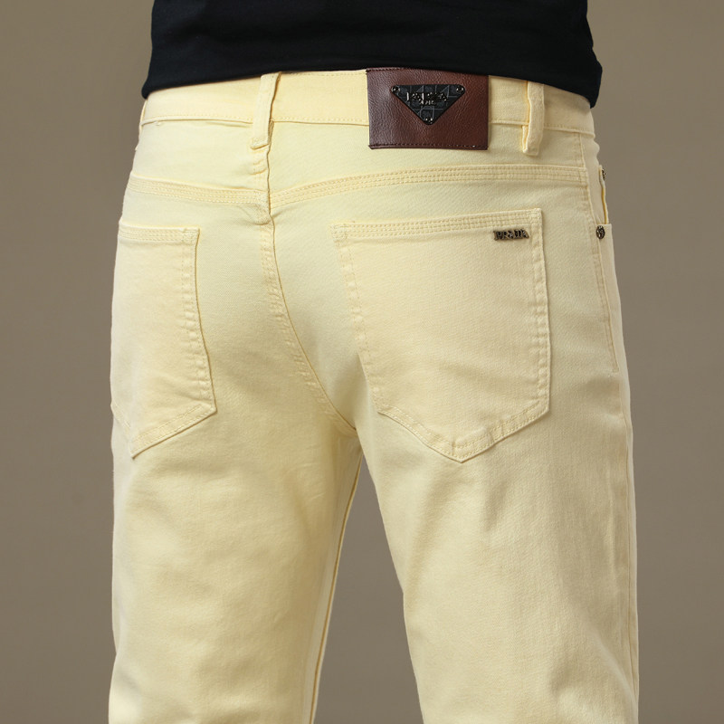 2026新款男士牛仔裤男春夏薄款浅色休闲男裤修身小直筒高端裤子男